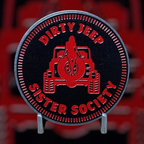 Badge - Dirty Jeep Sister Society (Multiple Colors Available)