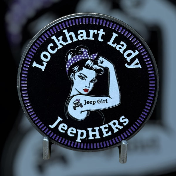 Badge - Lockhart Lady JeepHERS White Accents (Multiple Colors Available)