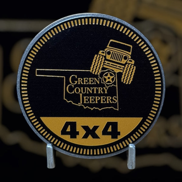 Badge - Green Country Jeepers - State Logo (Multiple Colors Available)