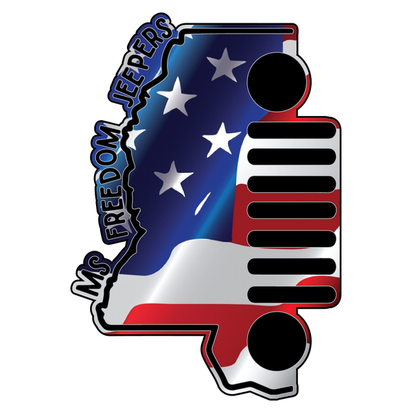 Club MS Freedom Jeepers - USA Flag Logo