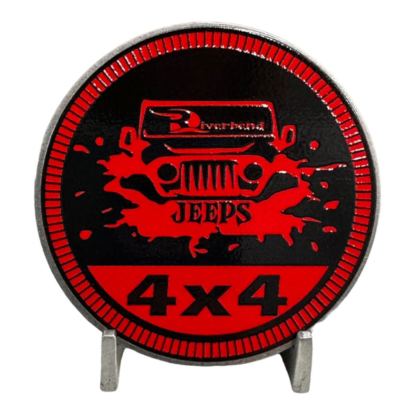 Badge - Riverbend Jeeps 4x4 Logo (Multiple Colors Available)