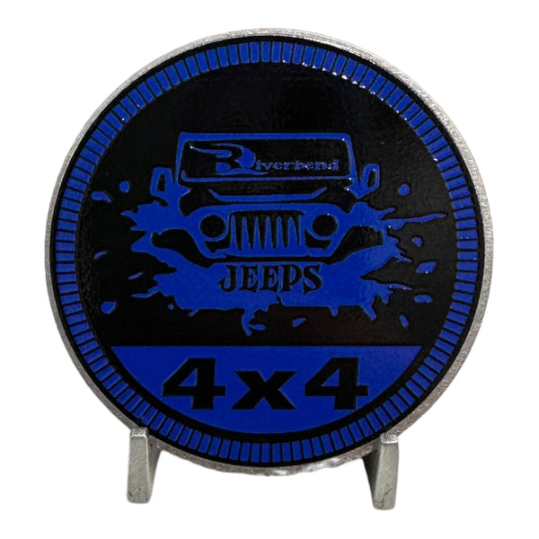 Badge - Riverbend Jeeps 4x4 Logo (Multiple Colors Available)