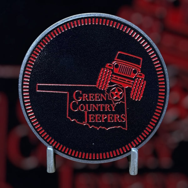 Badge - Green Country Jeepers - State Logo (Multiple Colors Available)