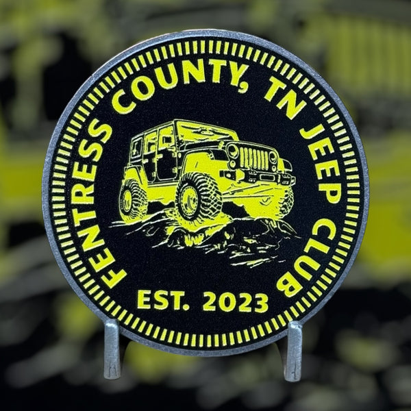 Club Badge - Fentress County, TN Jeep Club (Multiple Colors Available)