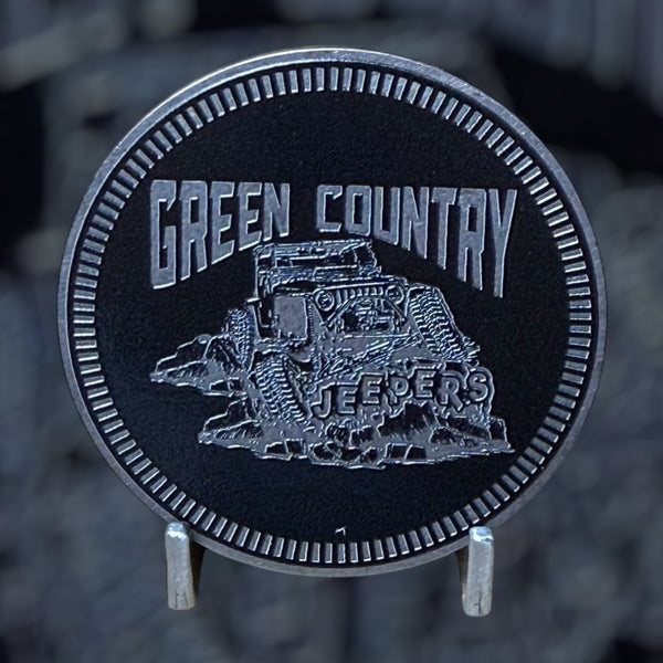 Club Badge - Green Country Jeepers - Jeep Logo (Multiple Colors Available)