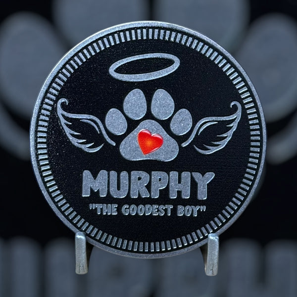 Custom4x4Badge - Loving Memory (Pet w/Red Heart)