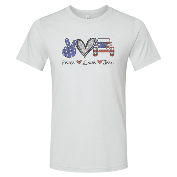 Peace, Love, USA- Available in a Shirt or Tank Top