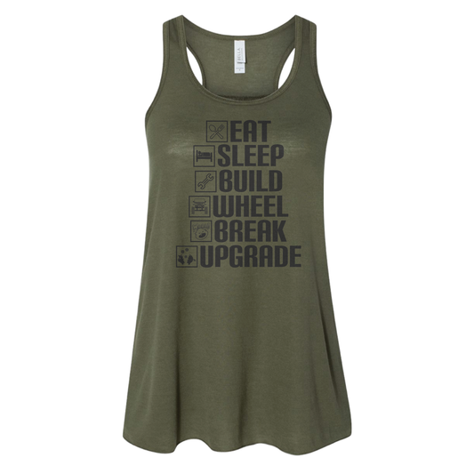 Eat, Sleep, Build - Shirt, Tank Top, Long Sleeve or Hoodie - Available in Multiple Colors