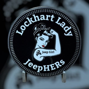 Badge - Lockhart Lady JeepHERS White Accents (Multiple Colors Available)