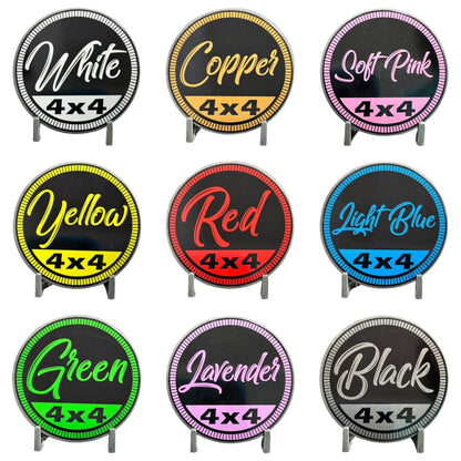 Badge - Riverbend Jeeps 4x4 Logo (Multiple Colors Available)