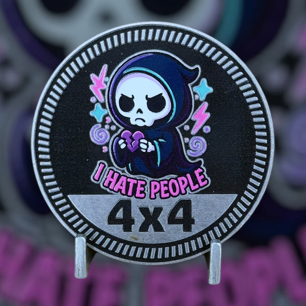 Custom4x4Badge - I Hate People