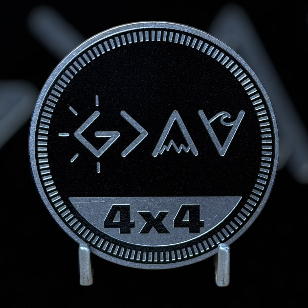 Custom4x4Badge - God Is Greater 4x4