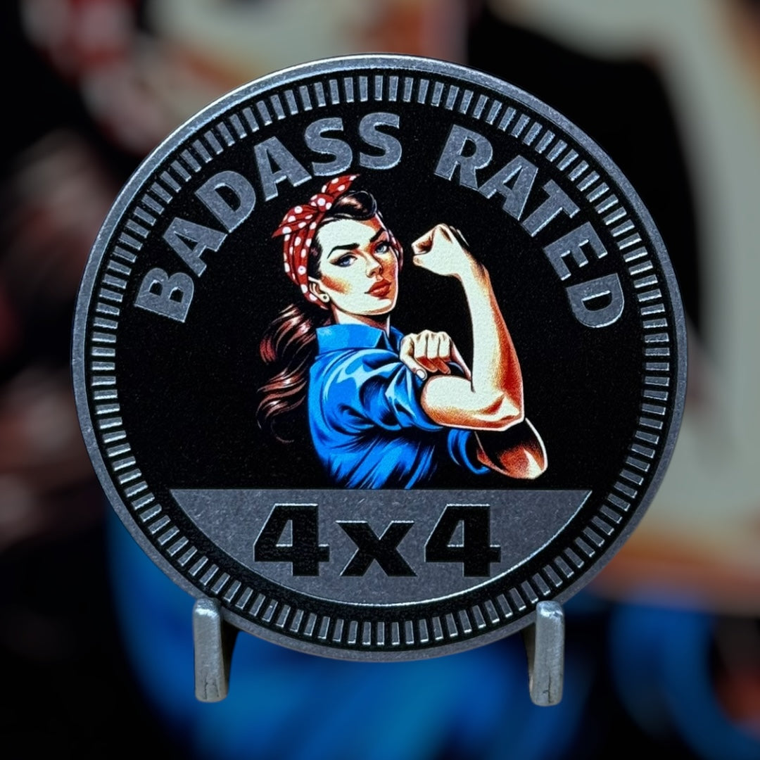 Custom4x4Badge - Badass Rated (Rosie)