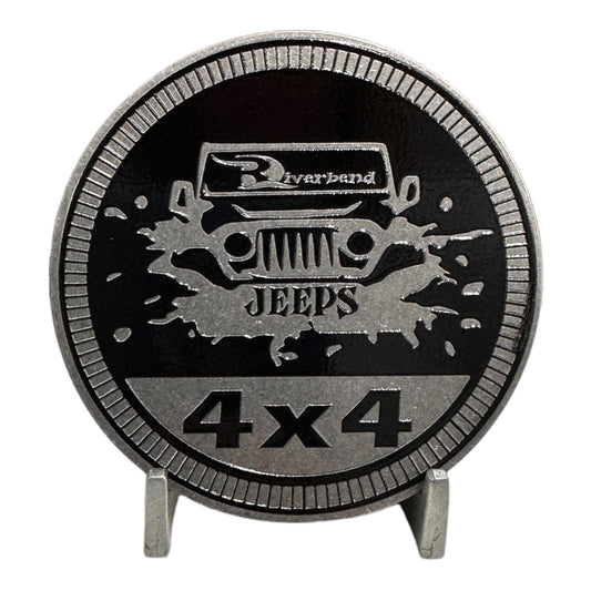 Badge - Riverbend Jeeps 4x4 Logo (Multiple Colors Available)