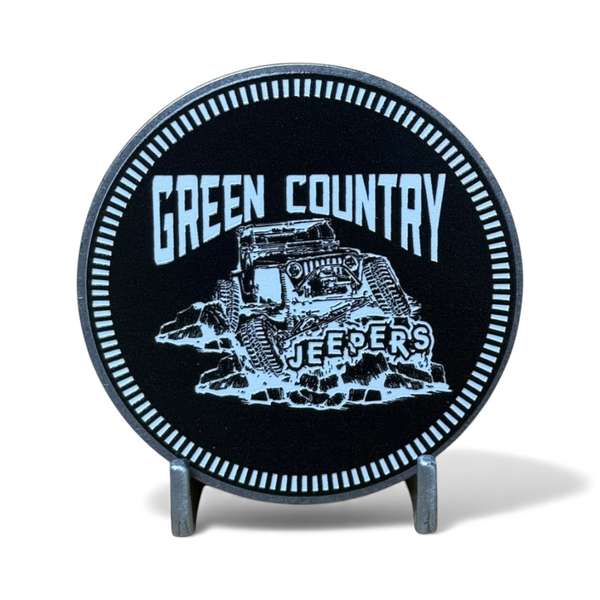 Club Badges - Green Country Jeepers - Jeep Logo (Multiple Colors Available)