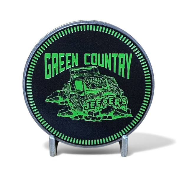Club Badges - Green Country Jeepers - Jeep Logo (Multiple Colors Available)