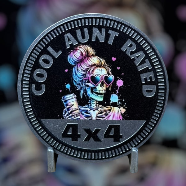 Custom4x4Badge - Cool Aunt Rated