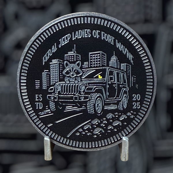 Club Badge - Feral Jeep Ladies of Fort Wayne (Multiple Colors Available)