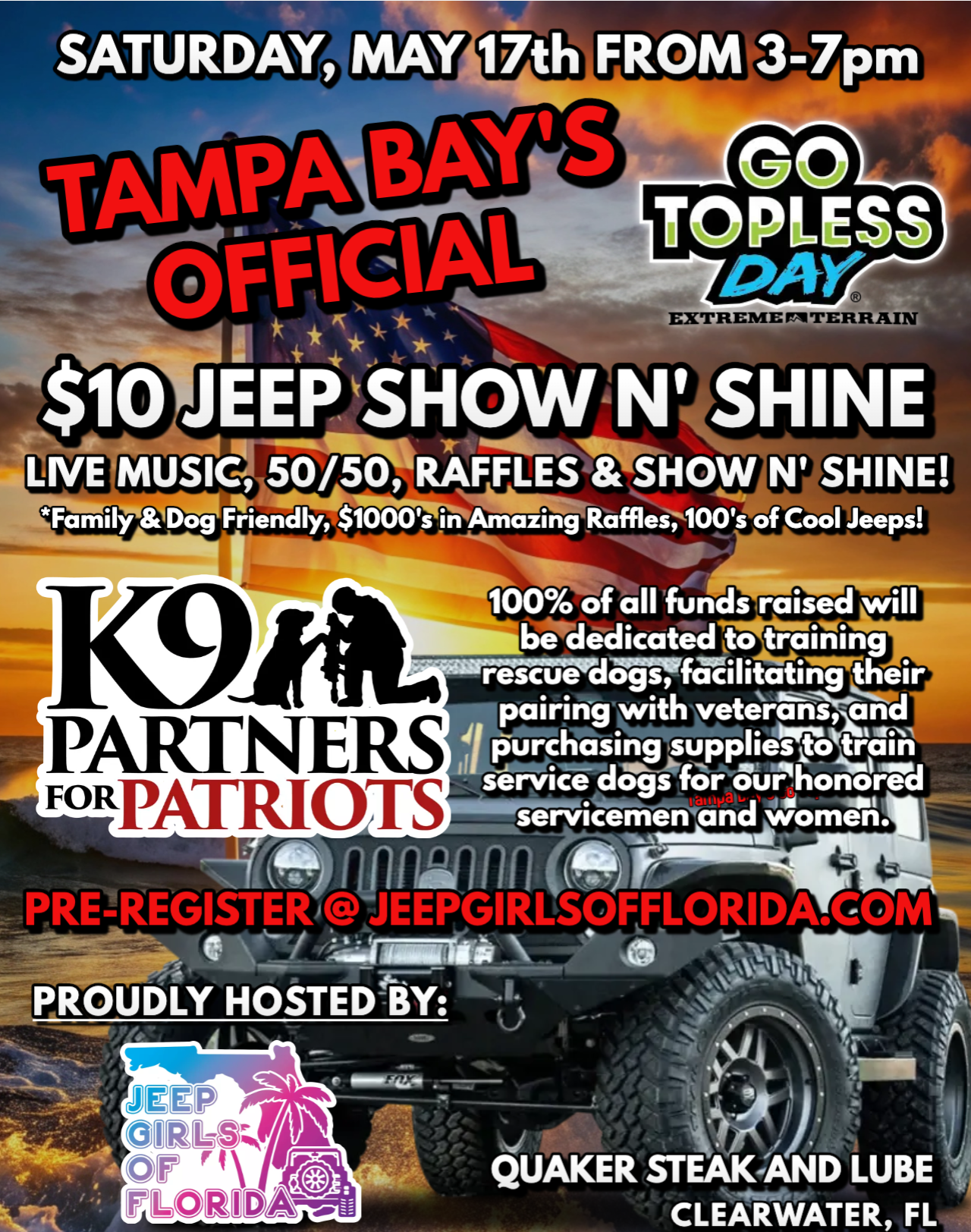 2025 Tampa Bay's Official Go Topless Day - Show & Shine Jeep Entry