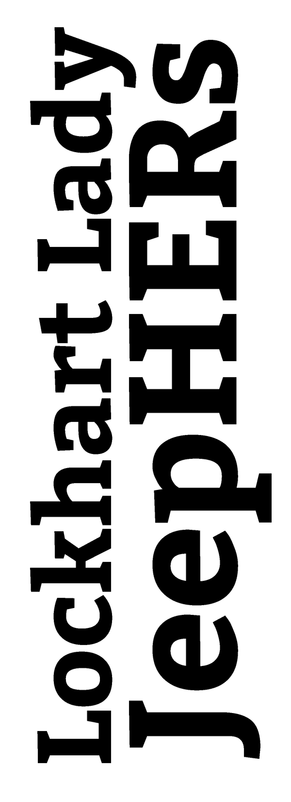 Lockhart Lady JeepHERs - Side Windshield Banner