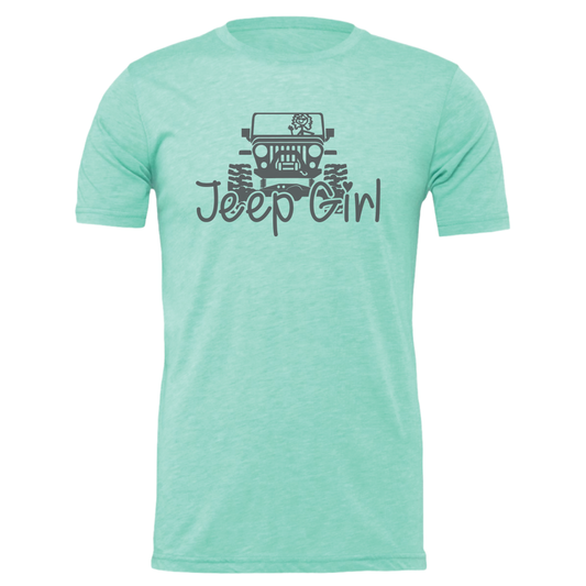 Girl In Jeep- Shirt, Tank Top, Long Sleeve or Hoodie - Available in Multiple Colors